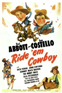 4hp Ec Prints: RIDE EM COWBOY, US poster art, top from left: Bud Abbott