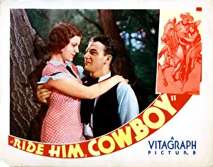 Arms Around Shoulders Prints: RIDE HIM, COWBOY, from left, Ruth Hall, John Wayne, 1932