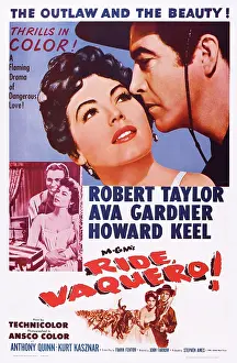 Taylor Prints: RIDE, VAQUERO!, US poster, top from left: Ava Gardner