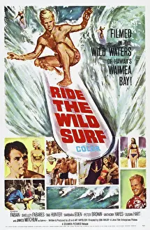 1960s Poster Art Prints: RIDE THE WILD SURF, US poster art