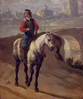 Silence Prints: Rider in a landscape, after Aelbert Cuyp