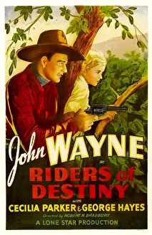 Wayne Prints: RIDERS OF DESTINY, John Wayne, Cecilia Parker, 1933
