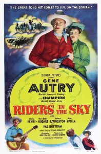 Images Dated 5th June 2014: RIDERS IN THE SKY, US poster art, from left: Gene Autry, Gloria Henry, 1949