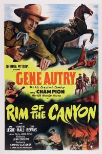 B Movie Prints: RIM OF THE CANYON, US poster art, Gene Autry, 1949