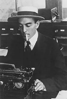 Columnist Prints: Ring Lardner, (Ringgold Wilmer Lardner) at age 28, ca. 1913