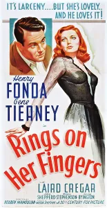 Images Dated 18th November 2013: RINGS ON HER FINGERS, US poster, Henry Fonda, Gene Tierney, 1942