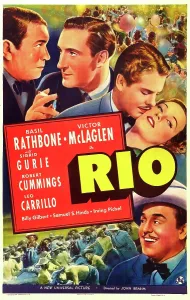 Kissing Cheek Prints: RIO, US poster art, clockwise from top left: Victor McLaglen
