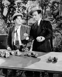 Apples Prints: RIO RITA, from left: Lou Costello, Bud Abbott, 1942