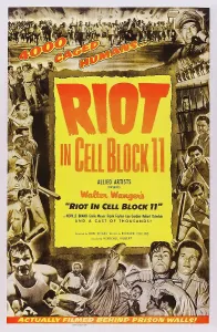 Neville Prints: RIOT IN CELL BLOCK 11, US poster art, Neville Brand, (bottom right), 1954