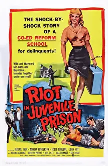 Luggage Prints: RIOT IN JUVENILE PRISON, US poster art, 1959