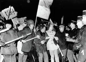 Riots Prints: RIOT-Viet Cong & anti-US demonstrators turned up for a counter-demonstration when rightist demonstrators gathered for a