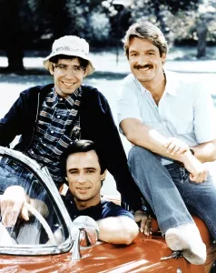 Penny Prints: RIPTIDE, (back, from left): Thom Bray, Joe Penny, Perry King, (1985), 1984-86