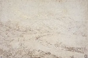 Rough Outline Prints: River Landscape, by Anonymous artist