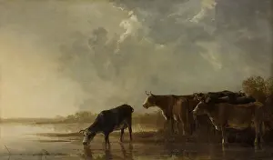 Gbcfa Prints: River Landscape with Cows, by Aelbert Cuyp