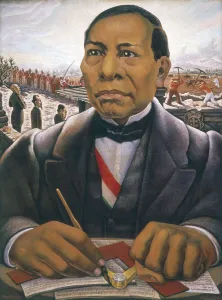 Masons Prints: RIVERA, Diego (1886-1957). Portraito of Benito Jurez