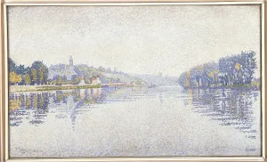 Tranquil Scene Prints: The Riverbank, the Seine at Herblay