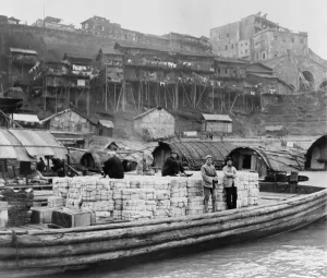 River Front Prints: The riverfront of Chungking, China in Jan