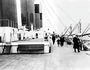 Deck Prints: RMS Titanic, which sank after hitting an iceberg on its maiden voyage