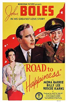 B Movie Prints: ROAD TO HAPPINESS, US poster art, from left: Mona Barrie, John Boles, Billy Lee, 1942