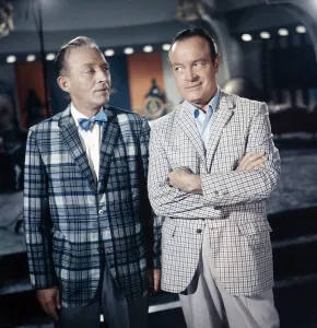 August Prints: THE ROAD TO HONG KONG, from left: Bing Crosby, Bob Hope, 1962