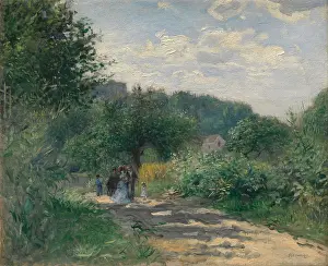 Manmade Prints: A Road in Louveciennes, by Auguste Renoir