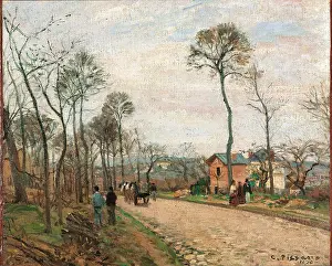 Yvelines Prints: The Road to Louveciennes, by Camille Pissarro
