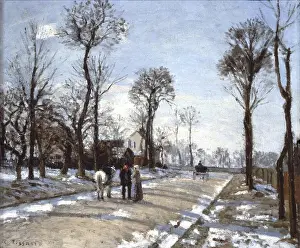 Season Prints: Road to Versailles at Louveciennes: winter and snow