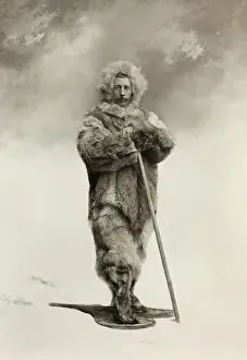 Trousers Prints: Roald Amundsen in polar gear after the Belgian Antarctic expedition of 1897 to 1899