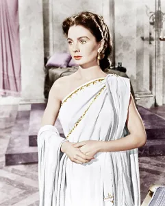 Grecian Prints: THE ROBE, Jean Simmons, 1953. 20th Century-Fox Film Corporation
