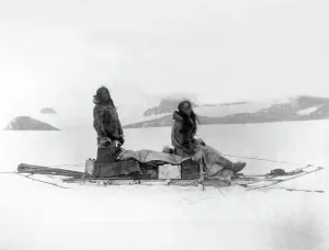 Robert E Prints: ROBERT E.PEARY-Members of Peary's arctic expedition to the North Pole