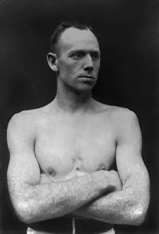Bare Chested Prints: Robert Fitzsimmons, British prize-fighter in 1891