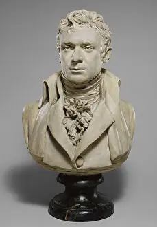 Engineer Prints: Robert Fulton, lithograph made from portrait bust by French sculptor