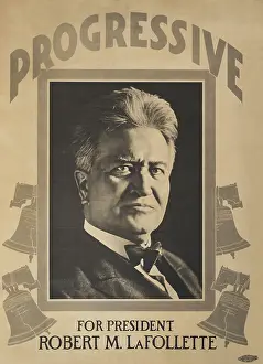Candidates Prints: Robert M. La Follette, Progressive Party campaign poster for the 1924 Presidential election