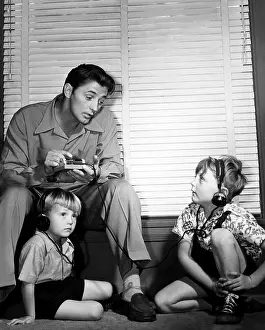 Morse Code Prints: Robert Mitchum (top left), and his sons