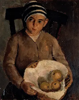 Fruit Prints: De Robertis Roberto, Child with Fruit