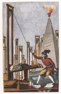 Attire Prints: Robespierre Guillotining the Executioner Having Guillotined All the French People