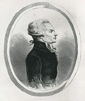 Robespierre Prints: Robespierre, Maximilien de (1758-1794). Etching. AISA/Everett Collection**US SALES ONLY**