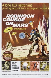Space Suit Prints: ROBINSON CRUSOE ON MARS, US poster art, 1964