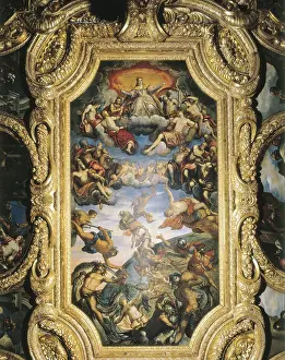 ROBUSTI, Domenico "Tintoretto II" (1560-1635); TINTORETTO, Jacopo Robusti, called Il (1518-1594). Triumphant Exaltation of Venice. ca. 1595-. ITALY. Venice