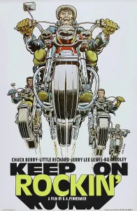 Motorcycle Prints: KEEP ON ROCKIN, US poster art, 1969