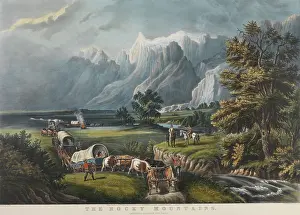 Migration Prints: THE ROCKY MOUNTAINS. EMIGRANTS CROSSING THE PLAINS