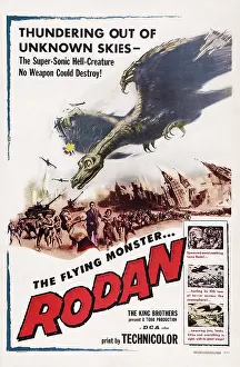 Horror Movies Prints: RODAN, US poster art, 1957