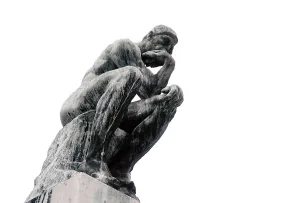 RODIN, Auguste (1840-1917). The Thinker. 1880. Sculpture on bronze. FRANCE. Paris. Rodin Museum. AISA/Everett Collection**US SALES ONLY**