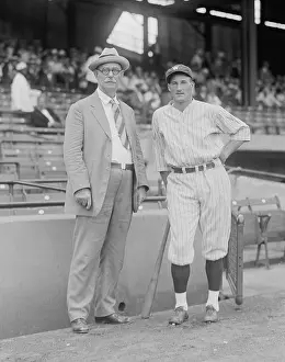 Players Prints: Roger Connor & Goose Goslin during a Major League Baseball game in Washington