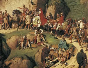 Frenchman Prints: ROGER, Eugne (1807 - 1840). Charlemagne crossing the Alps