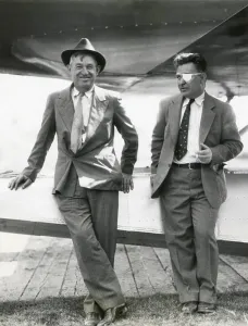 Entertainers Prints: Will Rogers and Wiley Post before their ill-fated flying exploration of Alaska