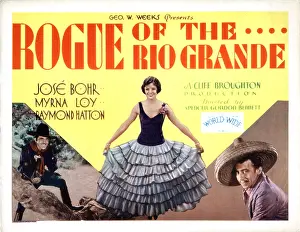 Sombrero Prints: ROGUE OF THE RIO GRANDE, from left, Jose Bohr, Myrna Loy, Raymond Hatton, 1930