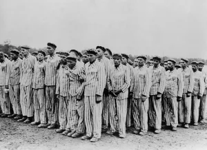 Genocide Prints: Roll call at Buchenwald concentration camp, ca. 1938-1941