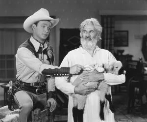 Lamb Prints: ROLL ON TEXAS MOON, from left: Roy Rogers, Gabby Hayes, 1946