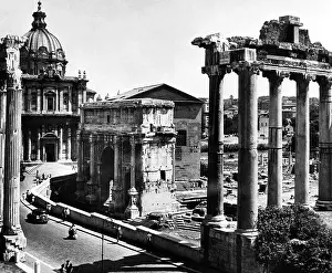 Italy Prints: Roman Forum Arch of Septimius Severus, ca. 1953. Courtesy: CSU Archives/Everett Collection